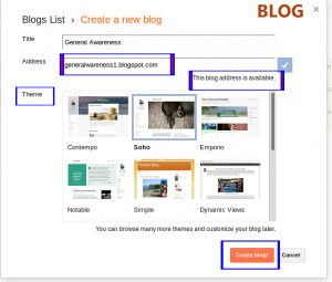 How to create a free blog account on BlogSpot blogger platform