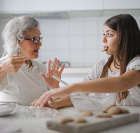 Photo by Andrea Piacquadio: https://www.pexels.com/photo/pensive-grandmother-with-granddaughter-having-interesting-conversation-while-cooking-together-in-light-modern-kitchen-3768146/